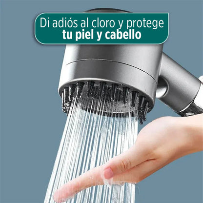 HidraSpa Max - Transforma tu ducha en un SPA de lujo:  agua purificada, alta presión, 3 modos de chorro